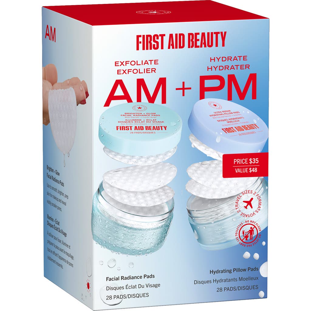 First Aid Beauty Am + Pm Exfoliate & Hydrate Set In No Color