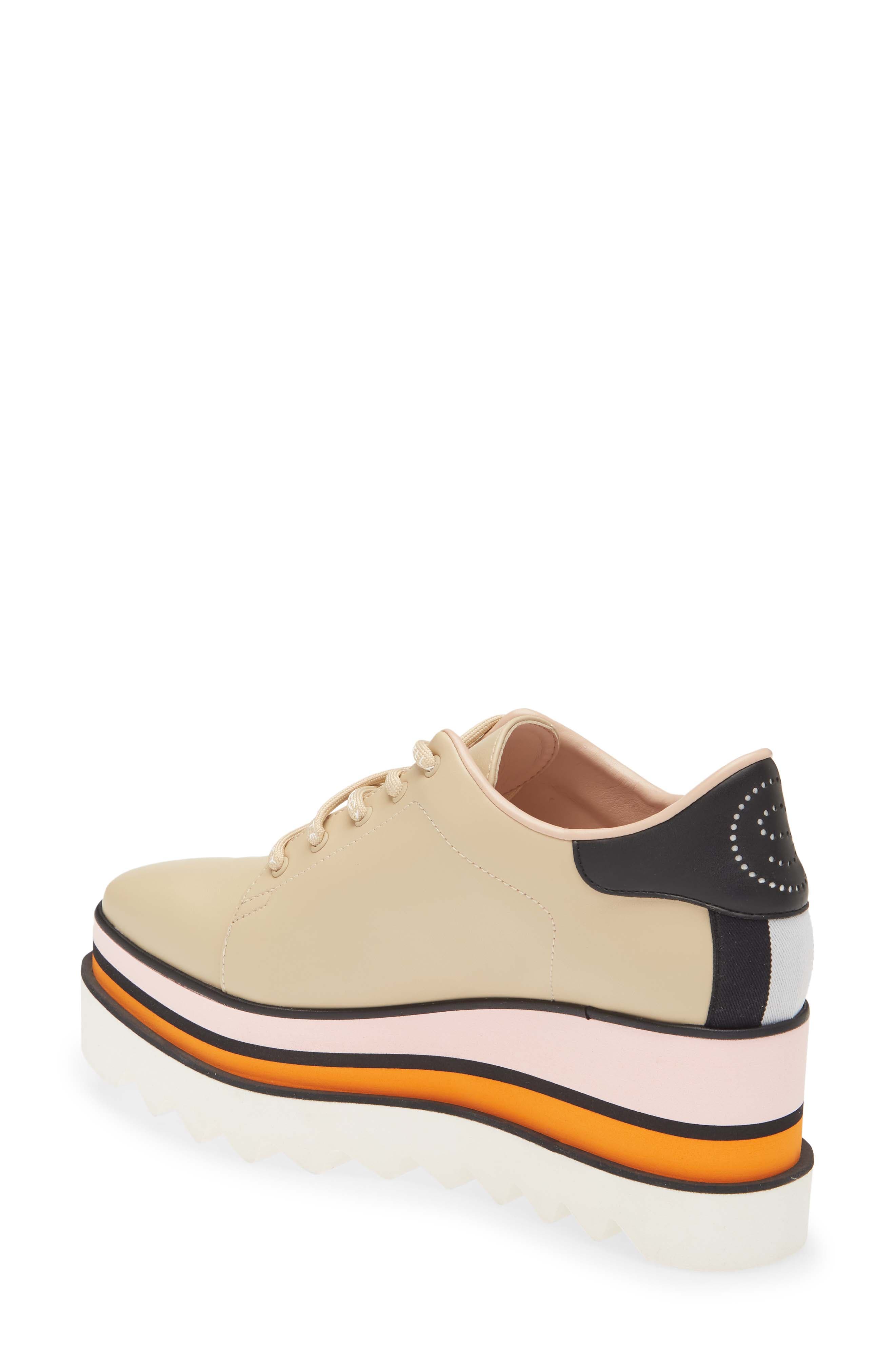Sneak-Elyse Platform Sneaker, Alternate, color, SAND/ BLACK/ BLK-WHT-BLK