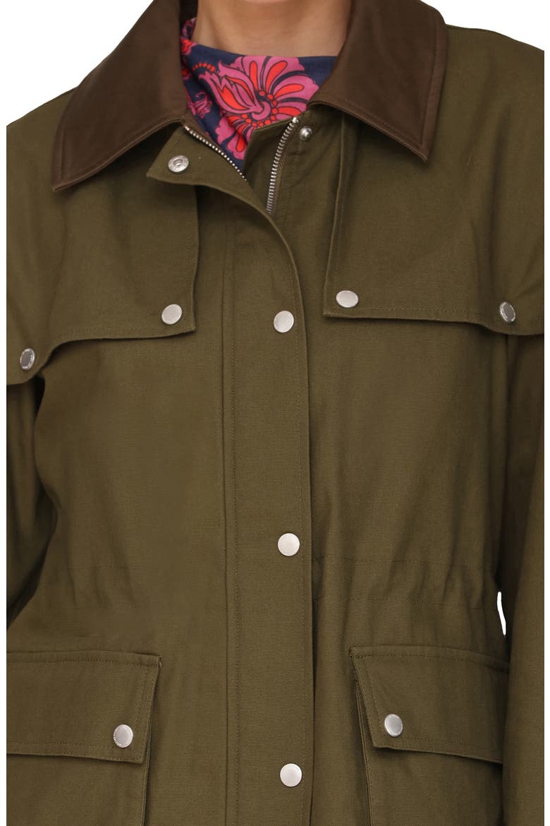Strong Shoulder Cotton Canvas Utility Coat, Alternate, color, CAPER