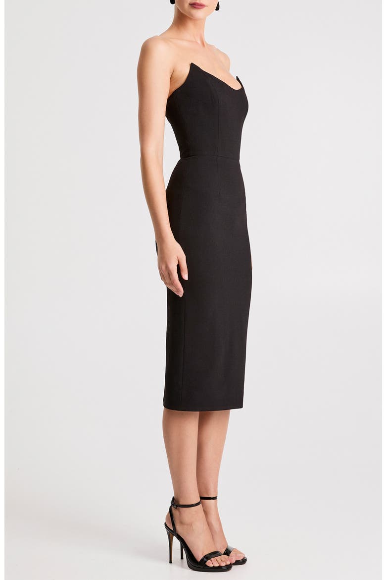 Celia Strapless Cocktail Sheath Dress, Alternate, color, BLACK