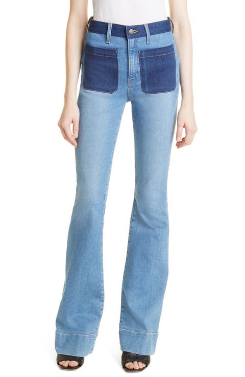 Florence Colorblock Flare Jeans