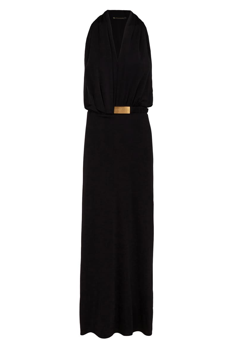 Rosana Sleeveless Maxi Cover-Up Dress, Alternate, color, BLACK