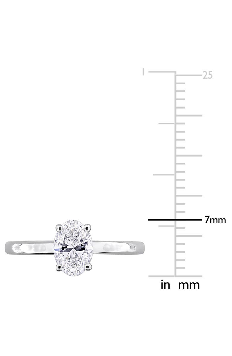 Julianna B. 1 CTW Lab-Grown Diamond Oval Solitaire Ring 10k, Alternate, color, White Gold