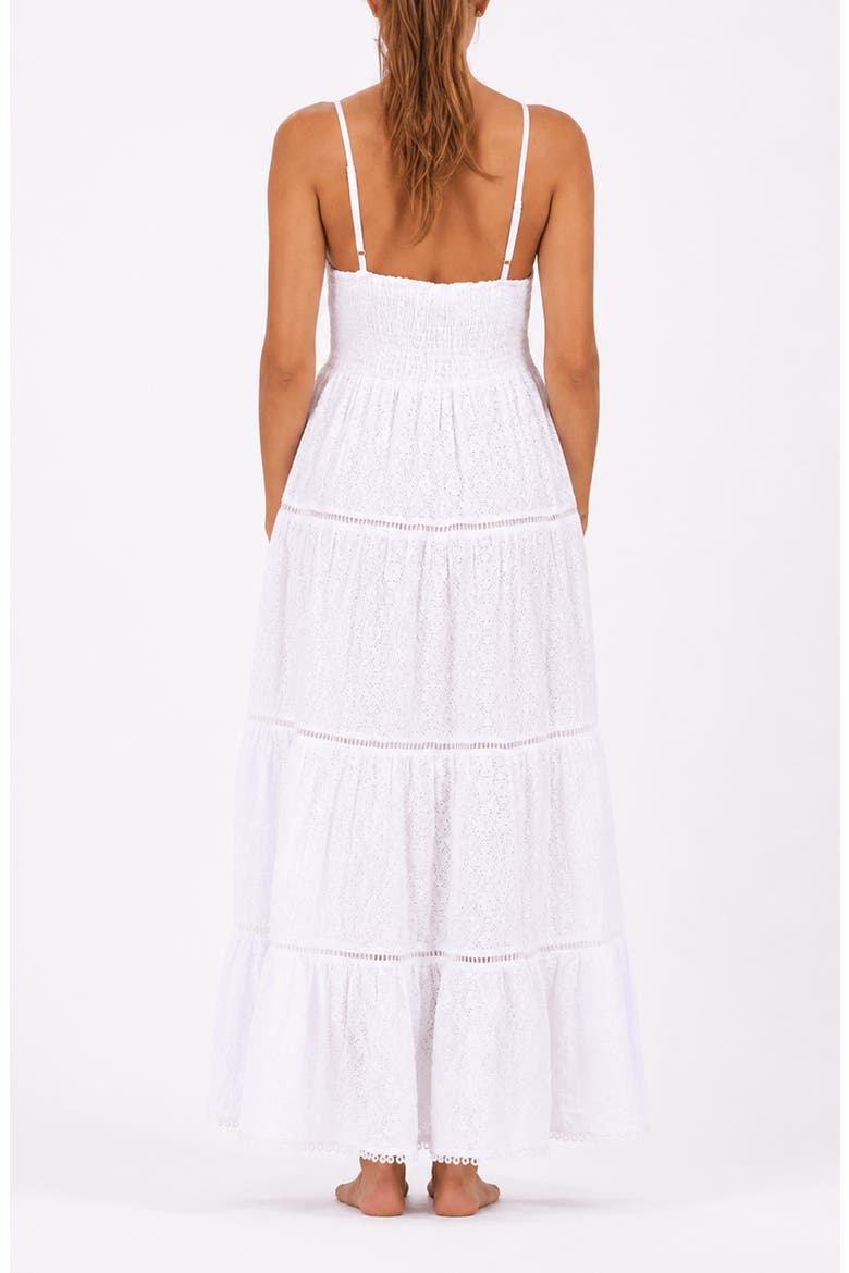 Lace Cover Up Maxi Dress, Alternate, color, WHITE