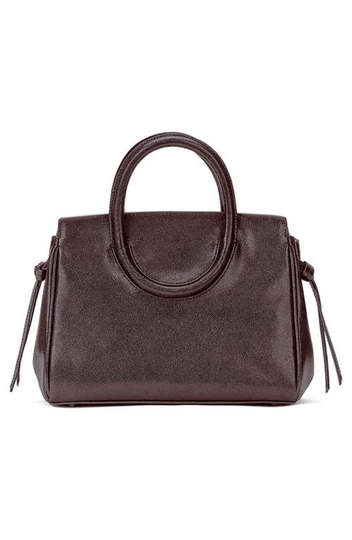Staud Mini Maude Leather Carryall Bag In Brown