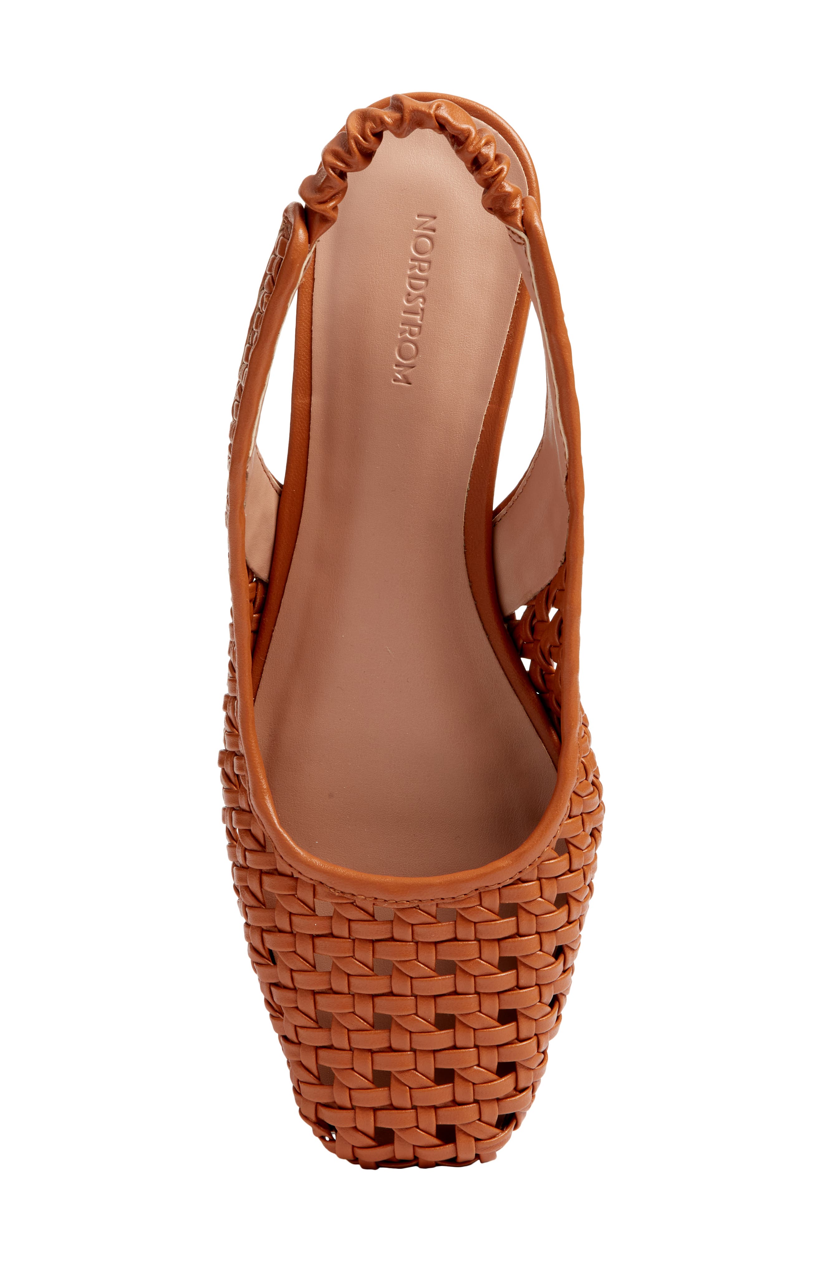 Nordstrom Arabella Woven Slingback Flat, Alternate, color, Tan Toffee