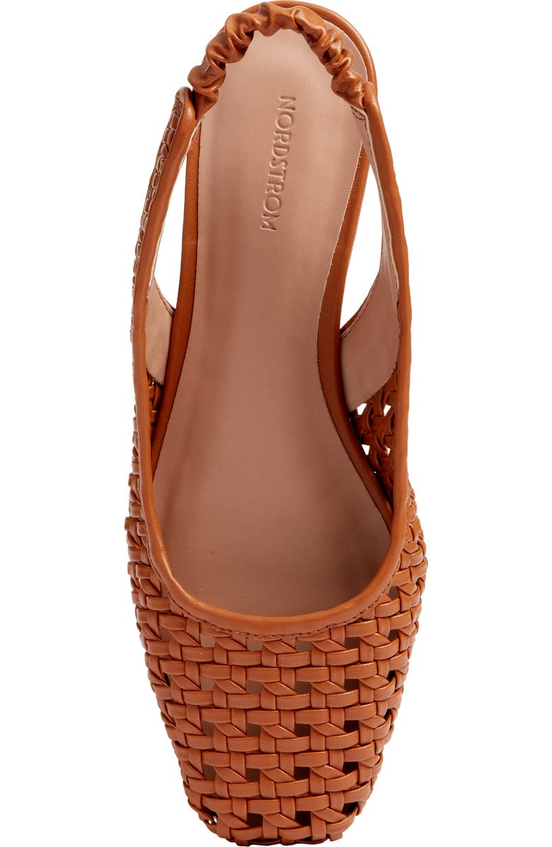 Nordstrom Arabella Woven Slingback Flat, Alternate, color, Tan Toffee