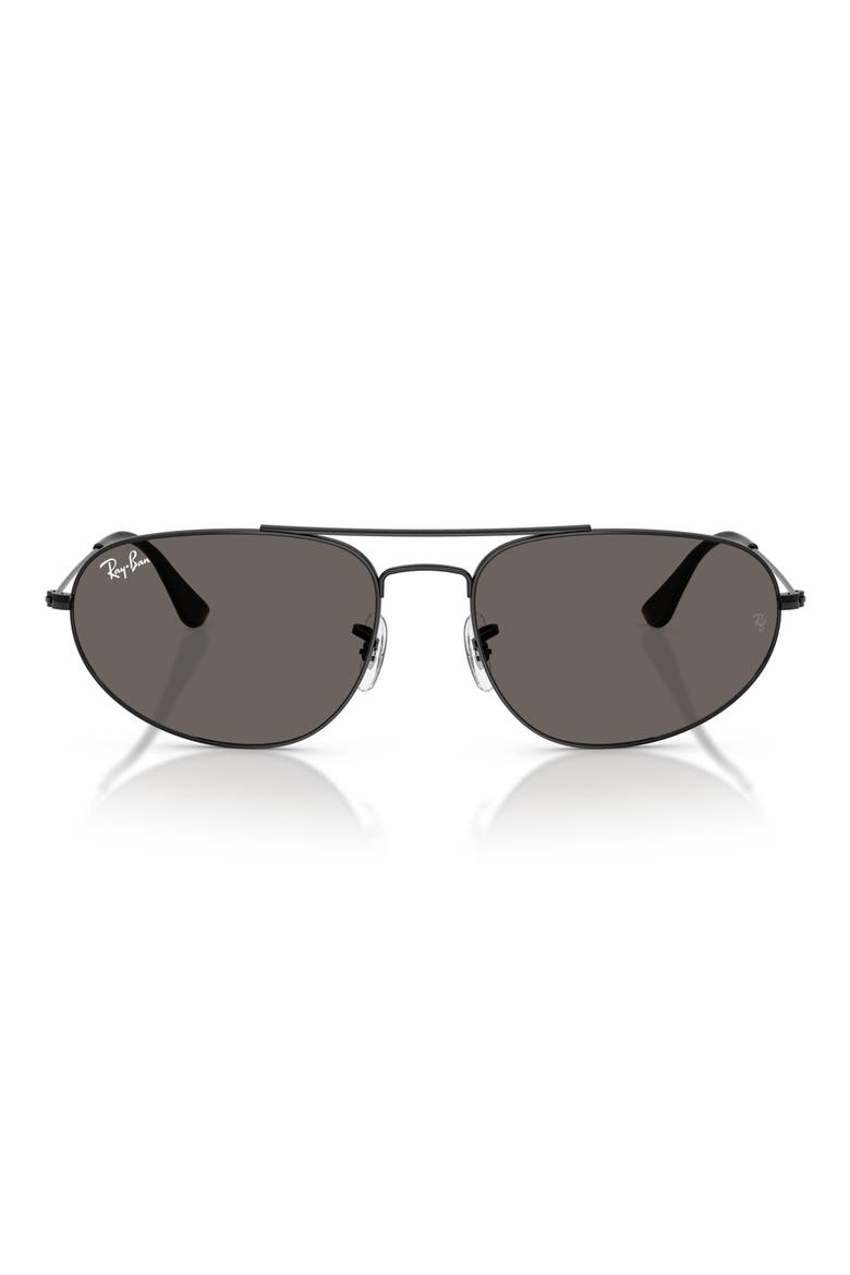 62mm Oversize Irregular Sunglasses, Main, color, BLACK / DARK GREY