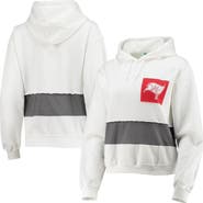 REFRIED APPAREL Women's Refried Apparel White Tampa Bay Buccaneers Sustainable Crop Dolman Pullover Hoodie
