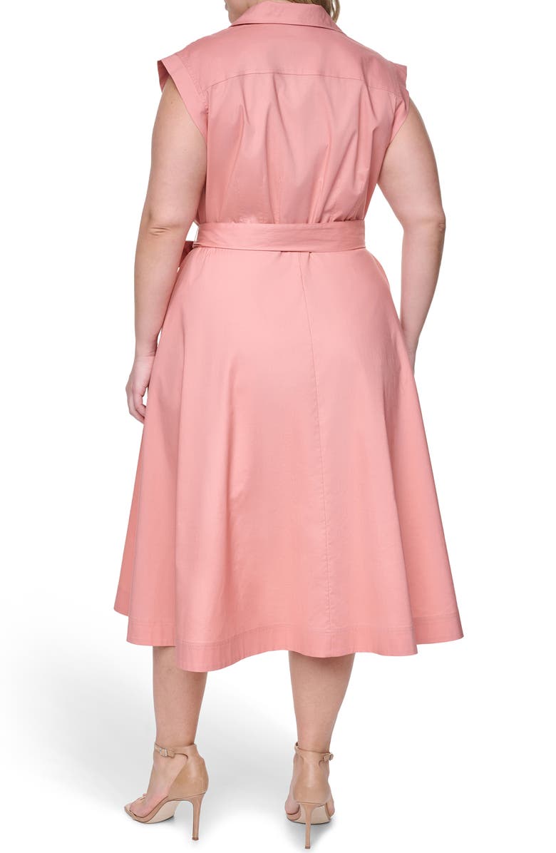 Calvin Klein Cap Sleeve Shirtdress, Alternate, color, Desert Rose