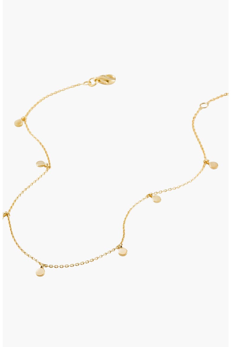 Dot Chain Anklet, Alternate, color, Yellow Gold