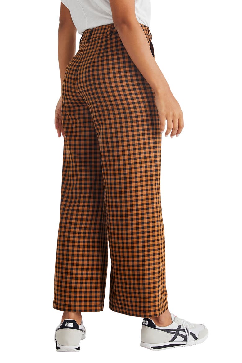 Mott Street Flare Trousers, Alternate, color, BROWN COMBO