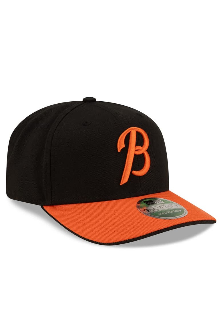 Men's New Era  Black/Orange Baltimore Orioles Player Replica 9SEVENTY Adjustable Hat, Alternate, color, Black