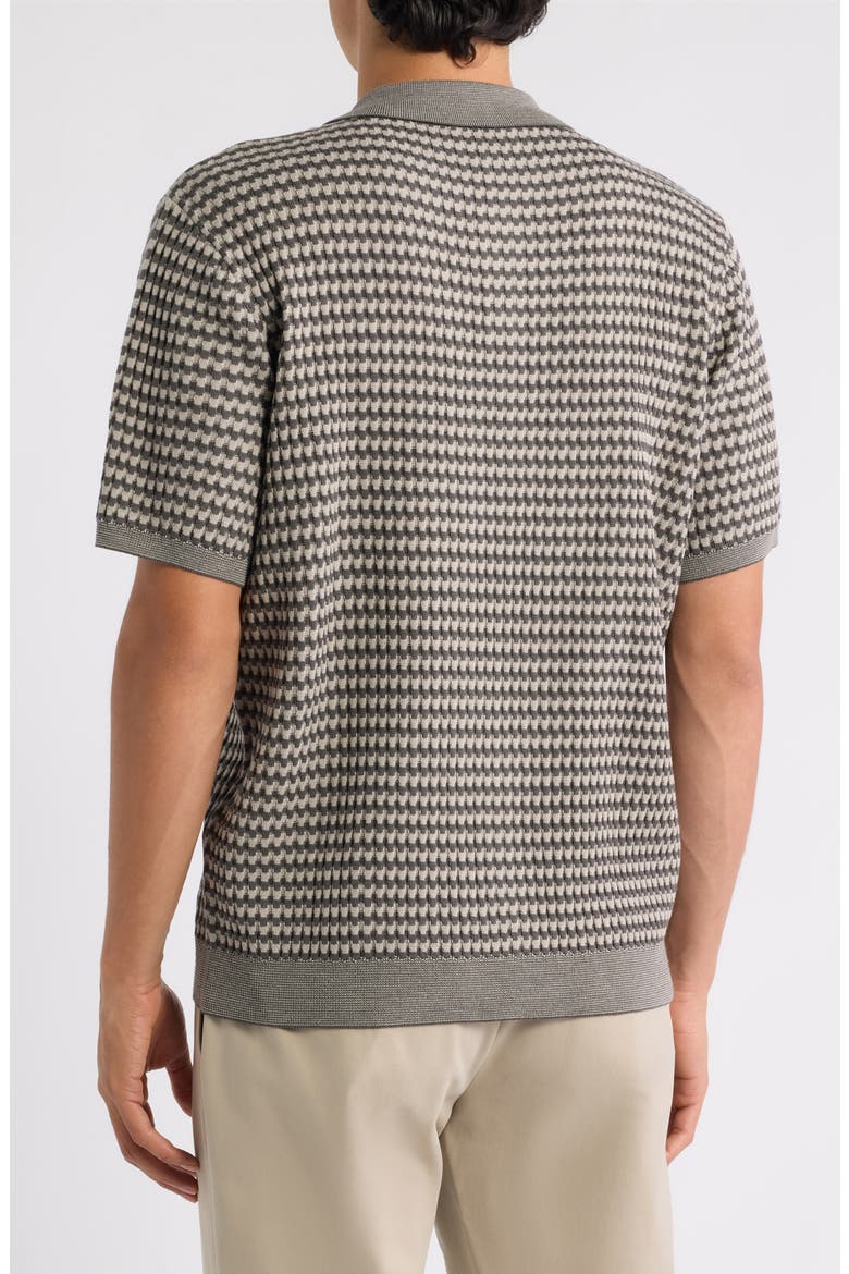 Short Sleeve Virgin Wool Polo Sweater, Alternate, color, SOLID LIGHT/ PASTEL GREY