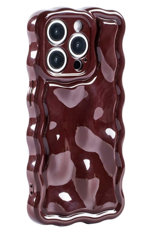 Auramma Wine Meteorite Wavy Iphone 15 Pro Max Case In Burgundy
