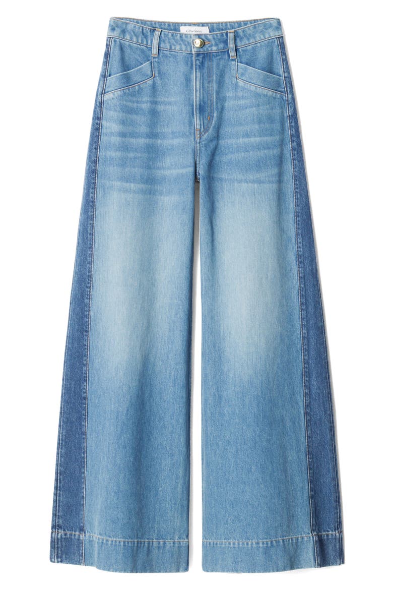 Wide Leg Jeans, Alternate, color, BLUE MEDIUM DUSTY
