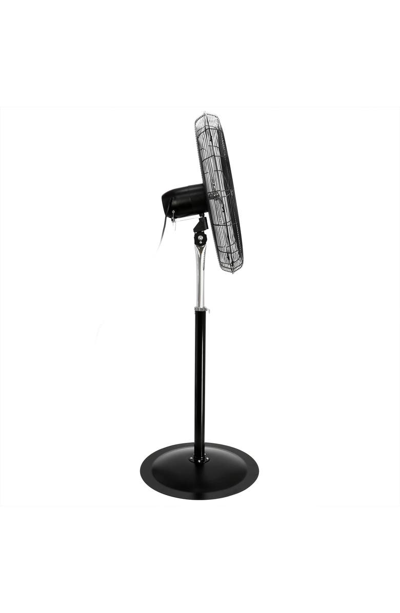 Vie Air 30 Inch Industrial Heavy Duty Pedestal Oscillating Metal Stand Fan, Alternate, color, Black