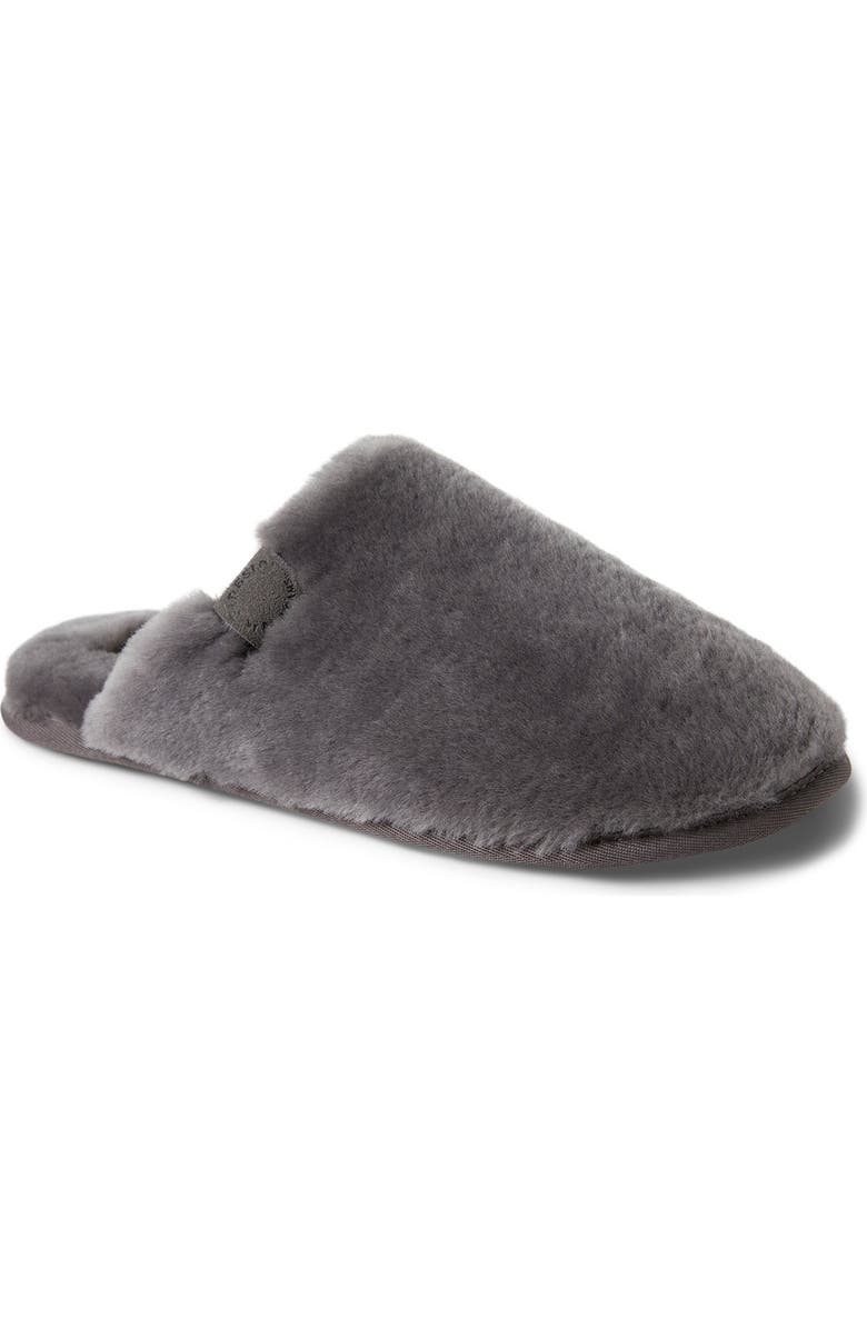 FIRESIDE BY DEARFOAMS Broome Genuine Shearling Scuff Slipper, Main, color,