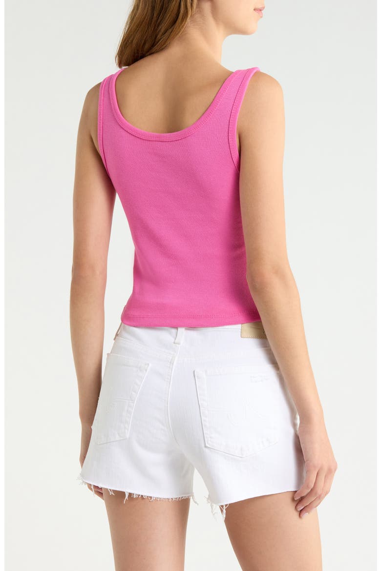 Take a Second Floral Cotton Tank, Alternate, color, GUAVA
