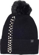 Nanette Lepore Ladder Knit Pom Beanie