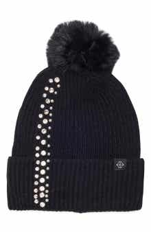 Ladder Knit Pom Beanie