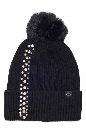 Ladder Knit Pom Beanie