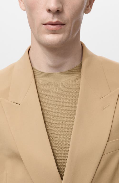 Mango Relaxed Fit Double Breasted Suit Jacket In Gold