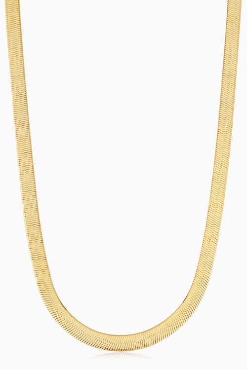 Oradina 14k Gold Park Avenue Statement Herringbone Chain In Yellow Gold