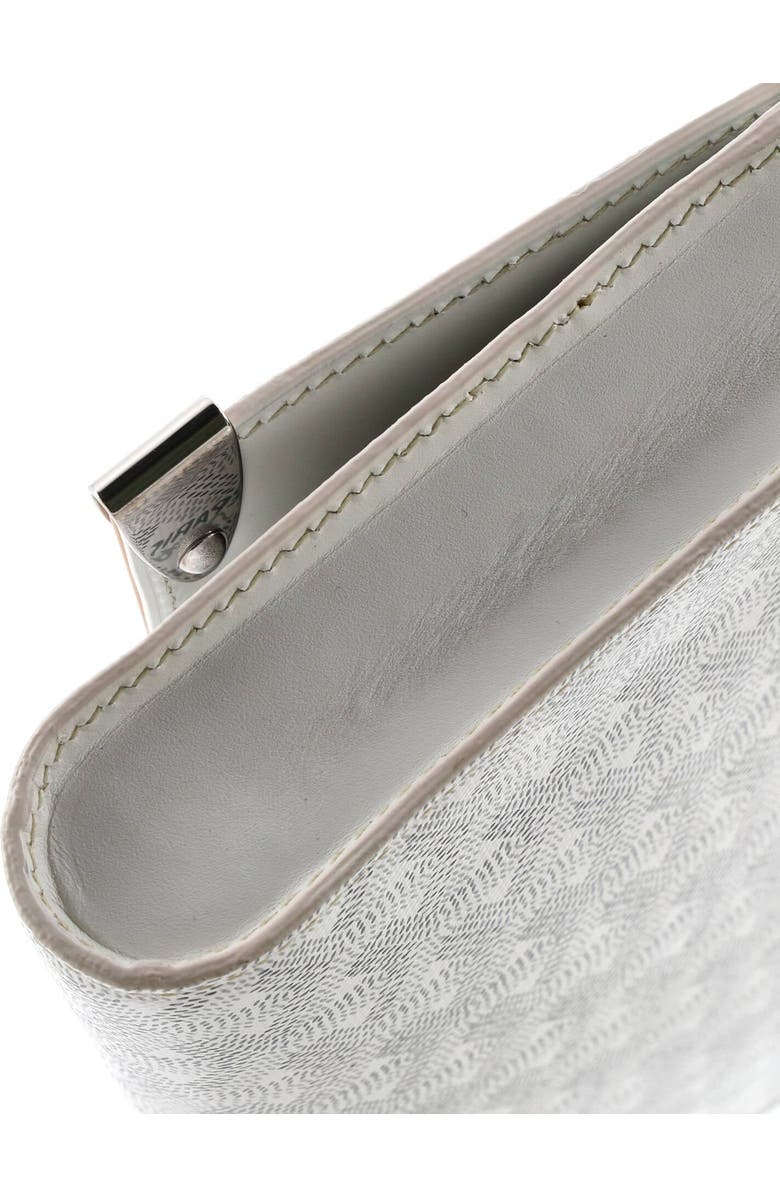 Pre-Owned Goyard Monte Carlo Clutch with Strap Coated Canvas PM, Alternate, color, White