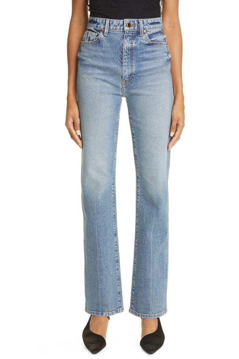 Daria High Waist Slim Straight Leg Jeans, Main, color, MONTGOMERY STRETCH