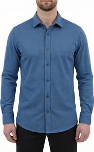 Report Collection Regular Fit Motif Print 4-Way-Stretch Button-Up Shirt