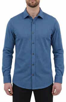 Report Collection Regular Fit Motif Print 4-Way-Stretch Button-Up Shirt