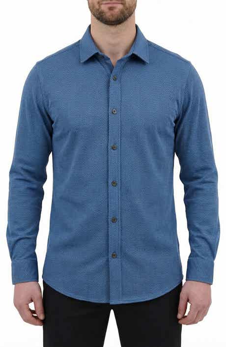 Report Collection Regular Fit Motif Print 4-Way-Stretch Button-Up Shirt
