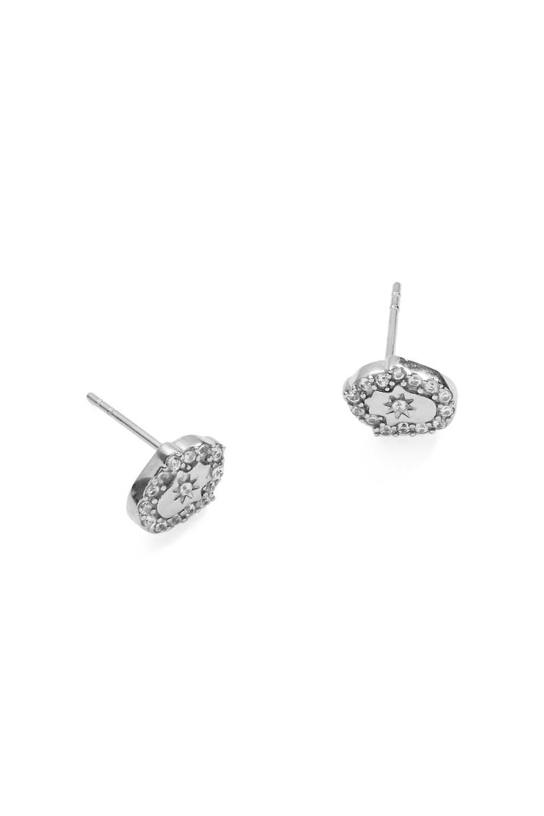 Hamsa Mini Stud Earrings, Alternate, color, Silver