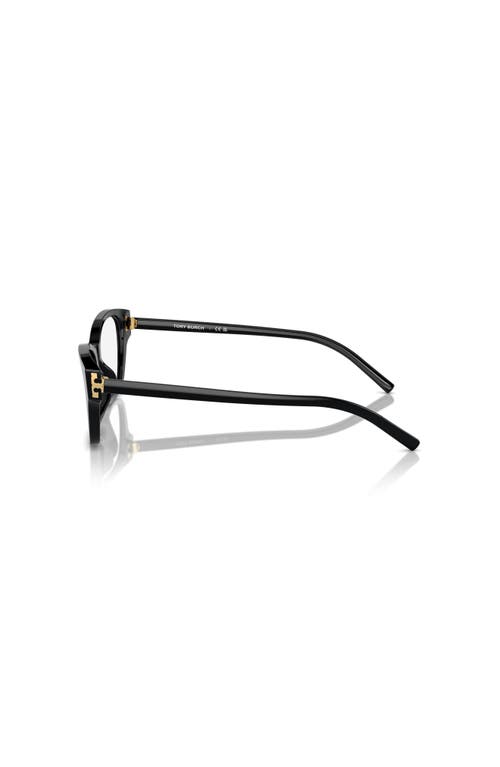 Tory Burch 52mm Rectangle Optical Glasses In Black