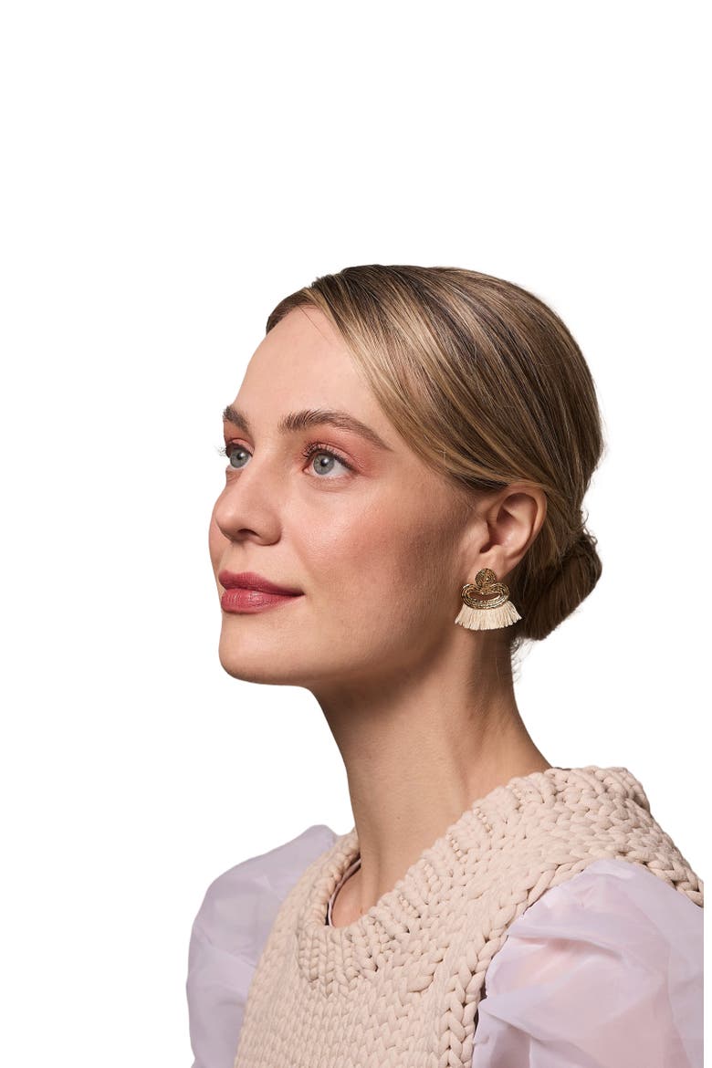 Sonia Tassel Earrings - Sterling Silver, Alternate, color, Silver, Ochré