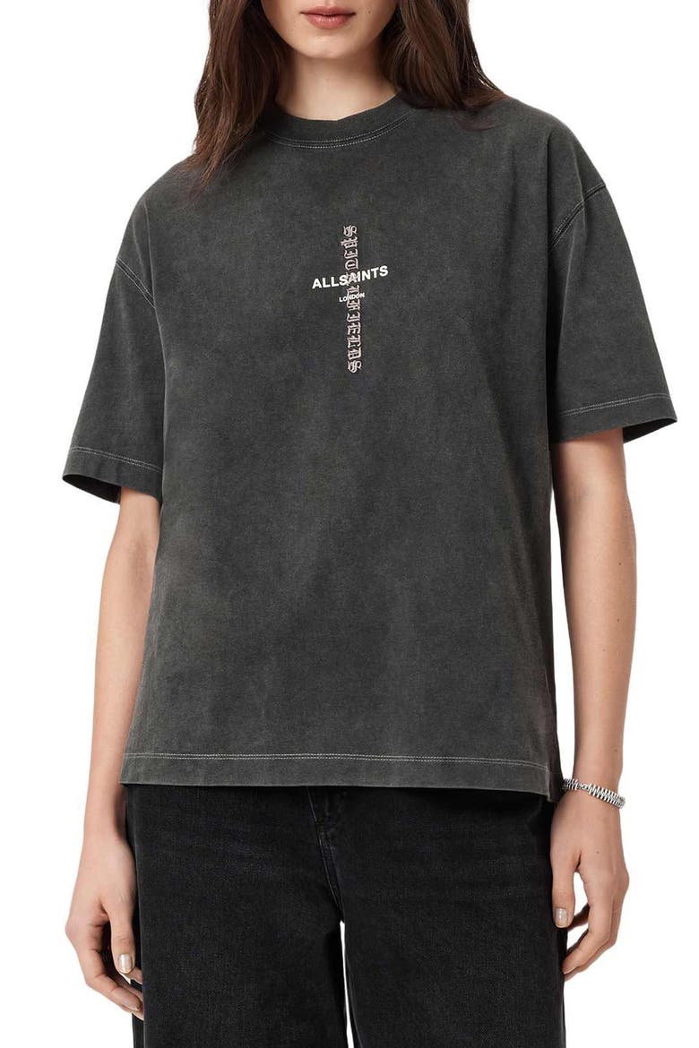 Knox Etta Cotton Graphic T-Shirt, Main, color, WASHED BLACK
