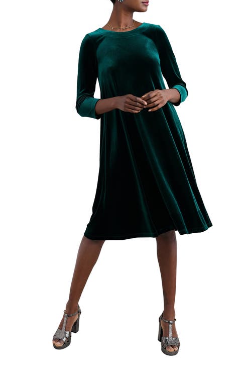 Mahonia Abstract Print Velvet Shift Dress