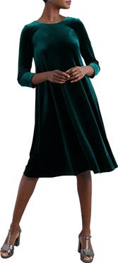 Seasalt Cornwall Mahonia Abstract Print Velvet Shift Dress