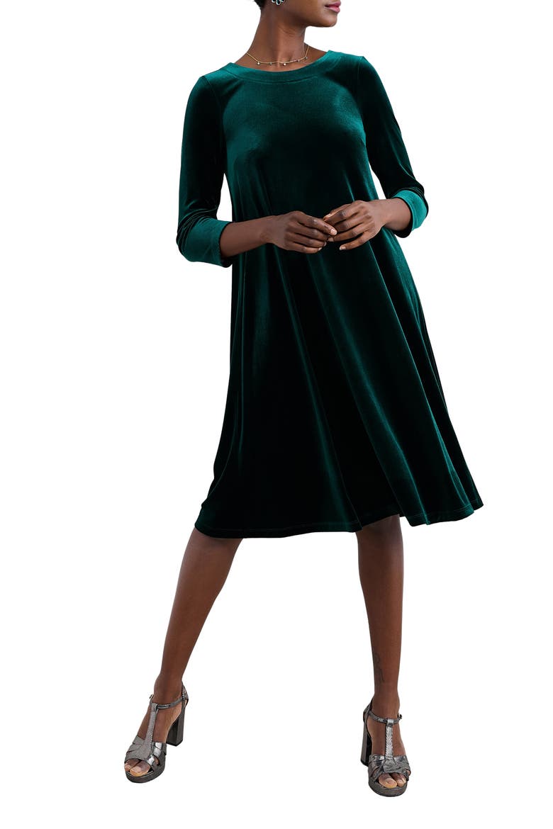 Mahonia Abstract Print Velvet Shift Dress video