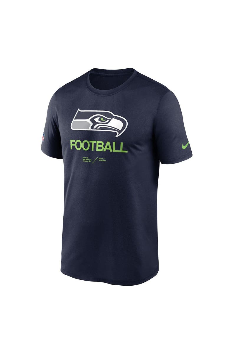 Nike Men's Nike Navy Seattle Seahawks Sideline Infograph Performance T-Shirt, Alternate, color,