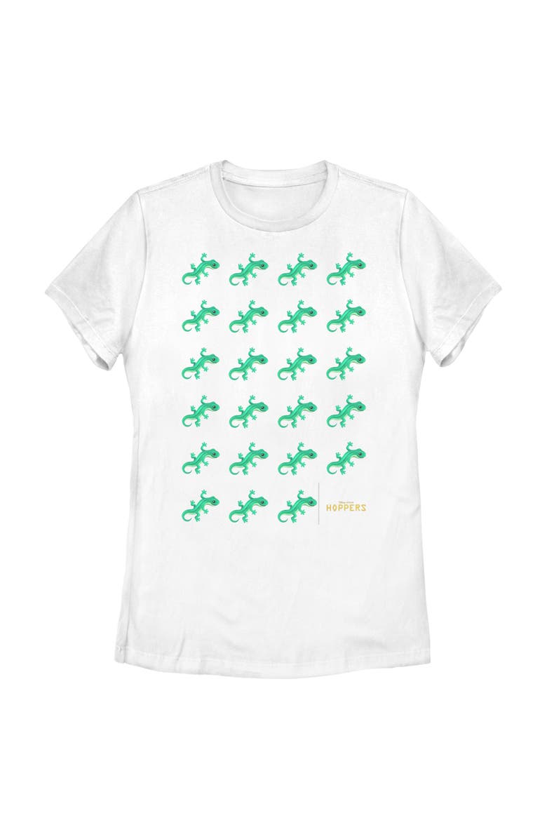 Hoppers Women's Hoppers Tom Lizard Icon Grid  Graphic T-Shirt, Main, color, White