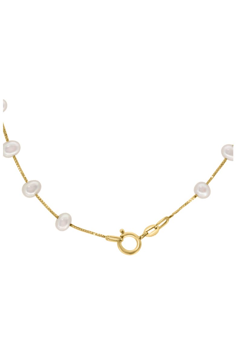 14K Yellow Gold Freshwater Pearl & Gold Bead 18'' Necklace, Alternate, color, 14K Gold