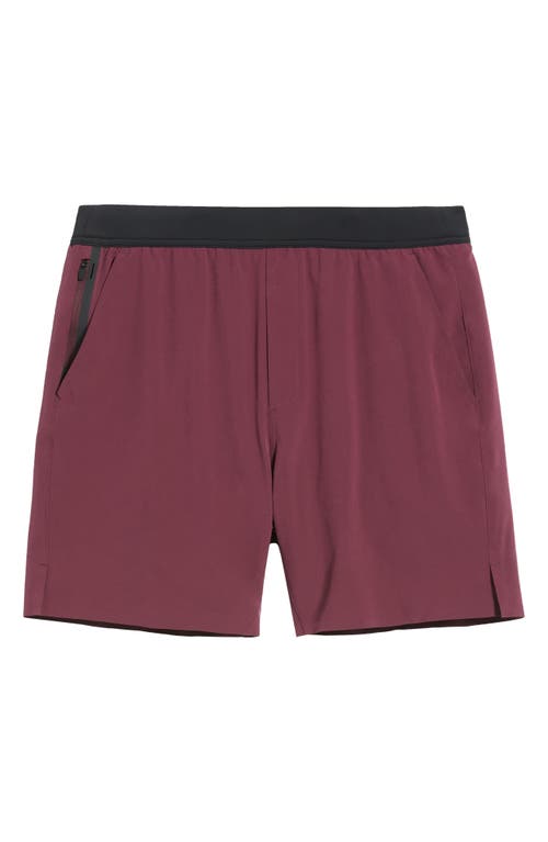 Ten Thousand Interval Lined Training Shorts In Maroon