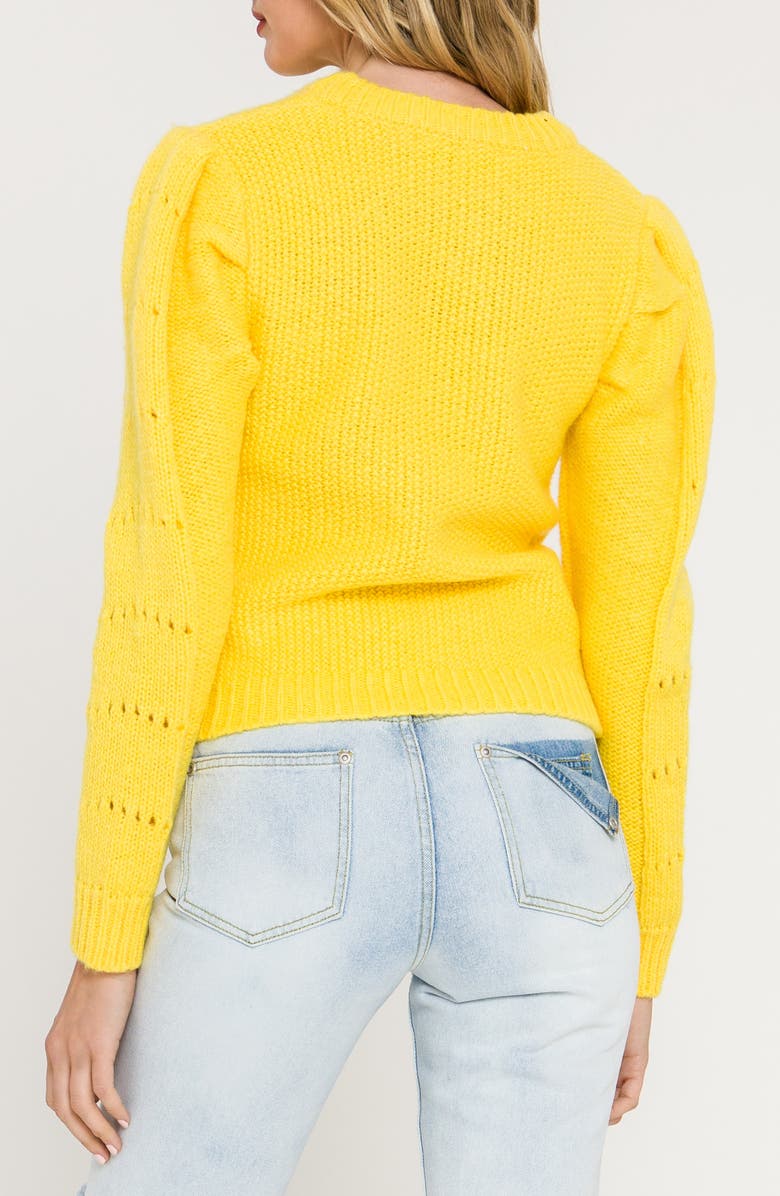 English Factory Pleated Sweater, Alternate, color, Yellow