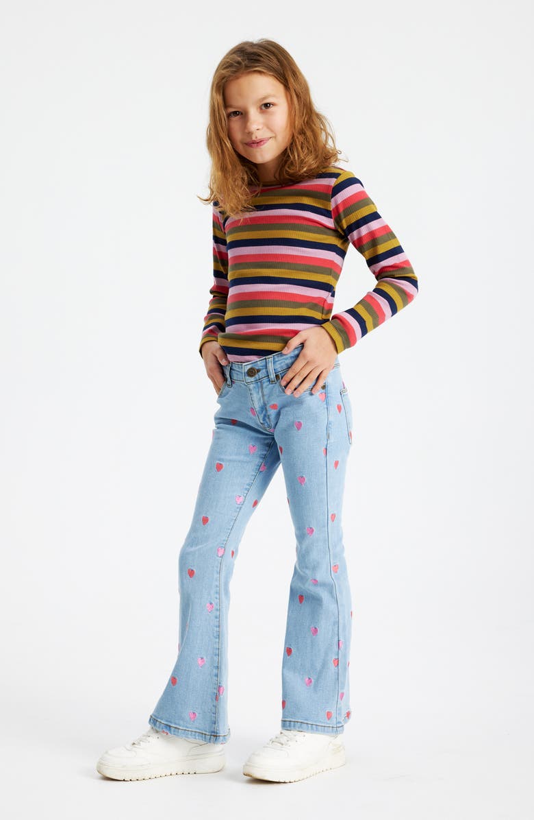 THE NEW La Embrodiered Flare Jeans, Alternate, color,