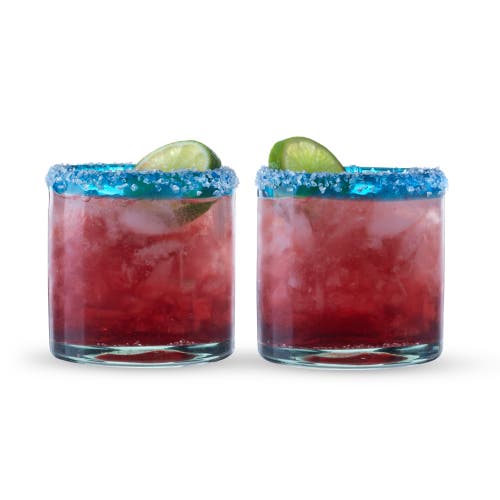 Twine Segunda Vida Primavera Recycled Short Tumblers Set Of 2 In Clear