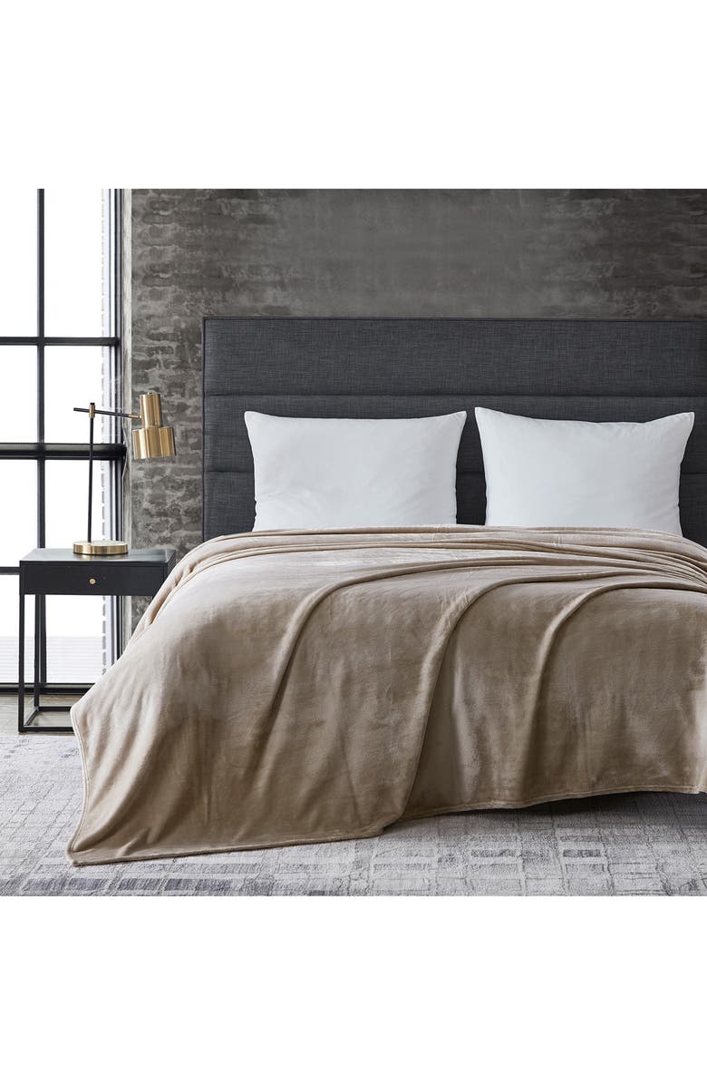 Kenneth Cole Solid Throw Blanket, Alternate, color, Oatmeal