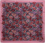 Valentino Garavani Après L'Hiver Poppy Print Silk Square Scarf
