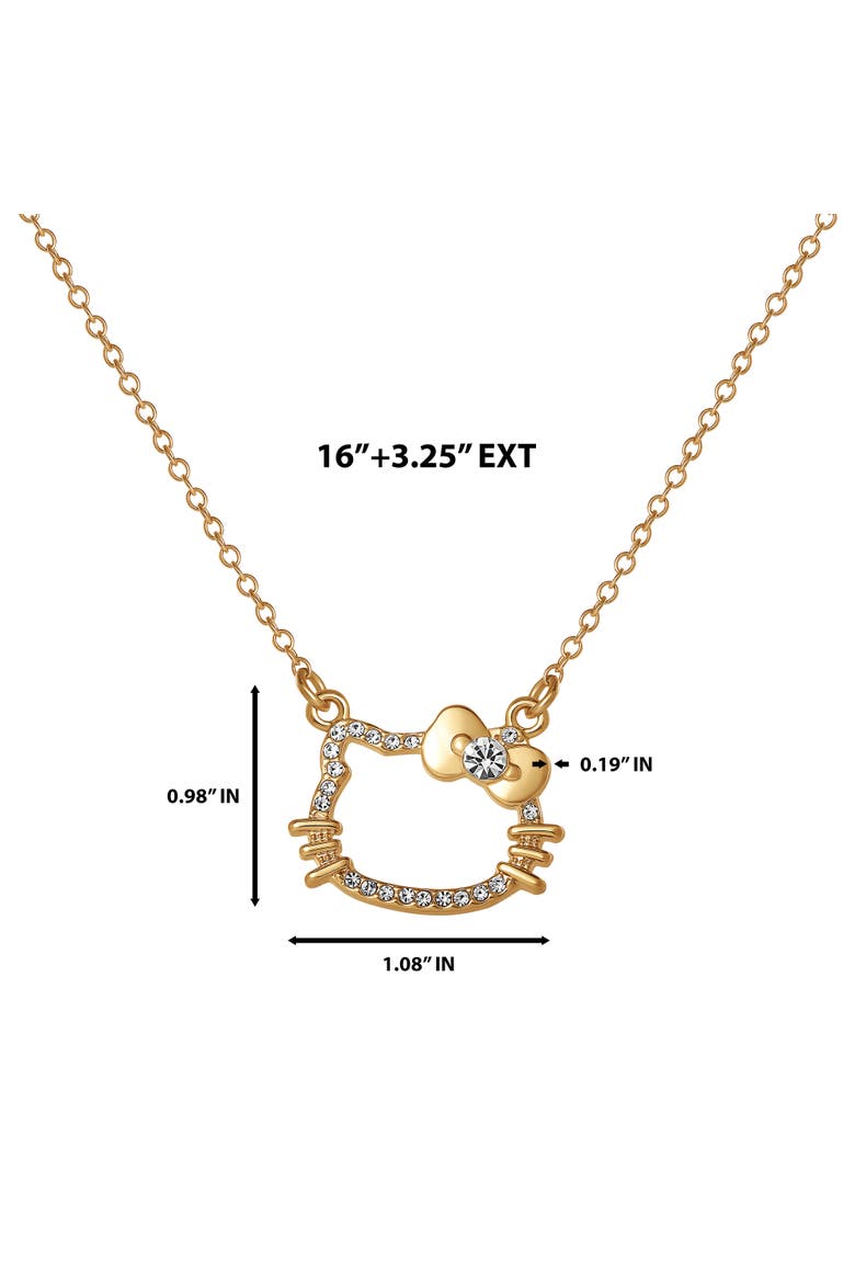 Outline Pendant Necklace with Chain in Gold Tone, Alternate, color, Gold Tone